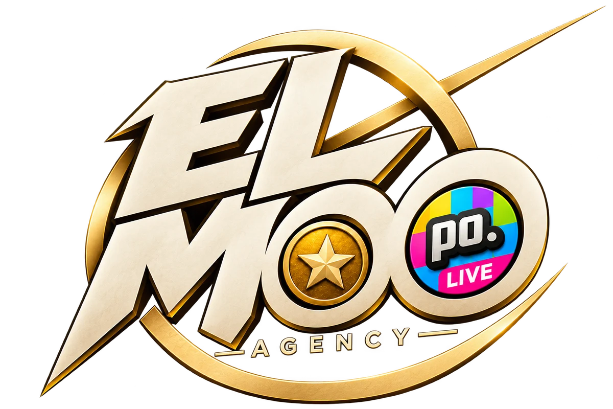 شعار El Moo Agency الرسمي مع كوينز ولوجو بوبو لايف